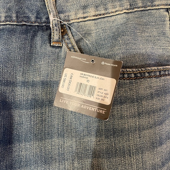 Eddie Bauer Women's Boyfriend Slim size 10 Jeans in Blue - Picture 4 of 7